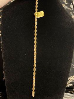 8 inch gold French rope bracelet