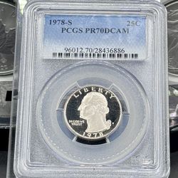 1978-S Washington Quarter – PCGS PR70 Deep Cameo