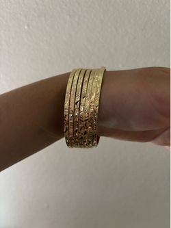 gold bangle set