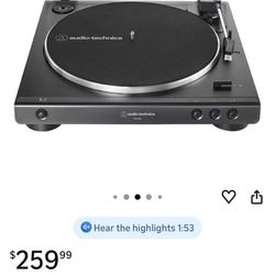Audio-Technica AT-LP60X-BK Turntable Record Player for sale