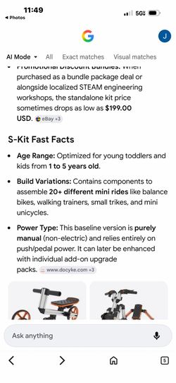 balance bike constructible kit 20 in 1 docyke  skit