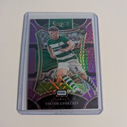 Panini Select Viktor Gyokeres purple mojo rookie card