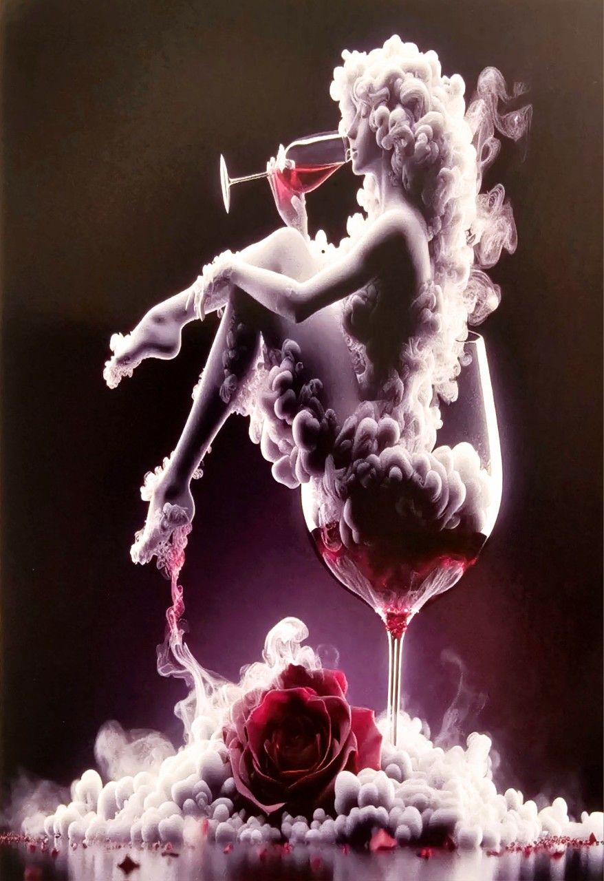 Wine Beautiful Women Vinyl Decal