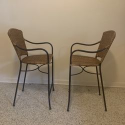 Counter Height Bar Stools Vintage Crate & Barrel Boho Style 