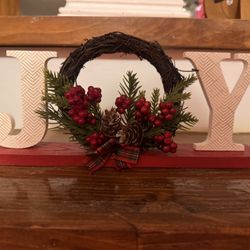 Wooden “JOY” Christmas Décor – 5.5” x 12”
