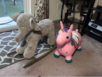 Rocking elephant toddler