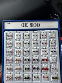 $15 a piece Bici Cubic Zirconia earrings in multiple colors and styles #jewelry #earrings