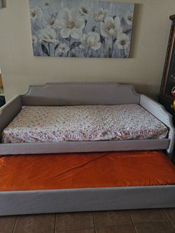 Twin sofa bed top and bottom