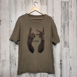 Sniper Gang Graphic T-Shirt Brown 3XL  Streetwear Tee, Oversized Fit