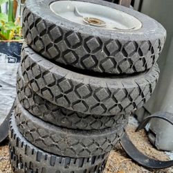 Lawn mower tires $5 each.