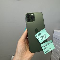 iPhone 13 Pro Max Unlocked 128Gb Green Color Ready To Use Comes With AirPods For Free!