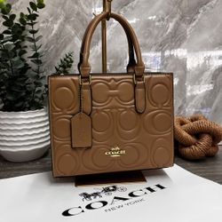 Coach Brown Embossed Satchel