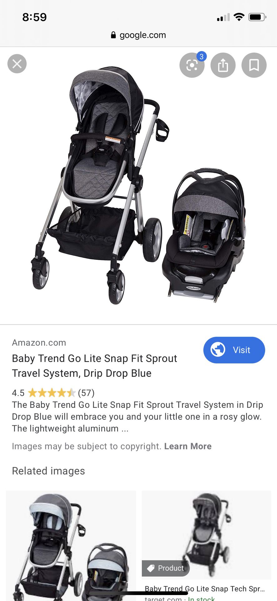 Baby trend go lite travel system stroller