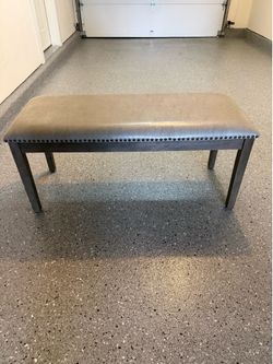 Upholstered Accent Bench Charcoal Gray