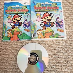 Super Paper Mario Nintendo Wii 2007 Game Complete W/ Manual Tested CIB