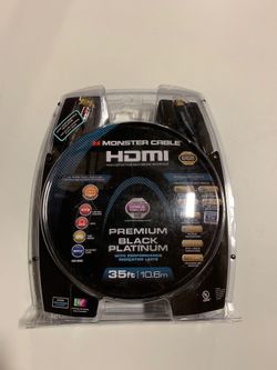 Monster Black Platinum Ultra HD High Speed HDMI Cable with Ethernet and Performance Indicators - 35 ft., 27Gbps