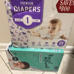 Diapers Size 1 & Size 3 
