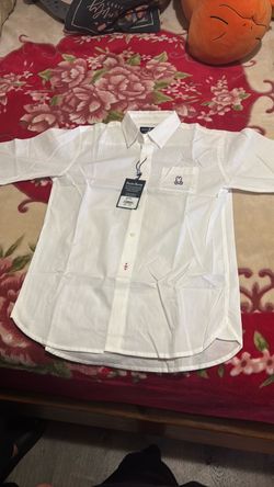 Psycho Bunny White Button-Down Shirt for kids