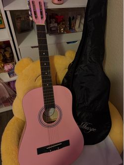 Pink guitar