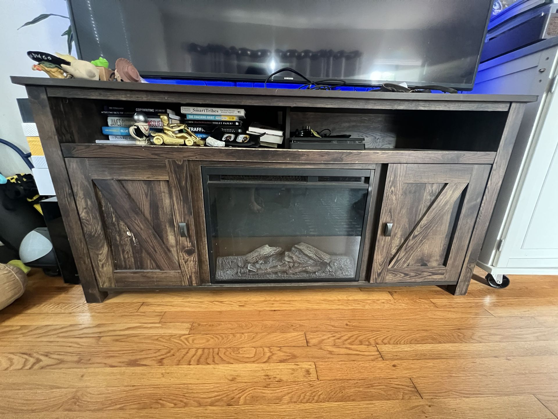 Fireplace TV console Stand