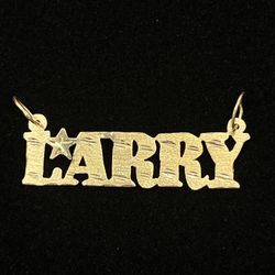 $150 Larry Yellow Gold Name Plate