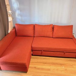 Burnt Orange Sleeper Sofa 