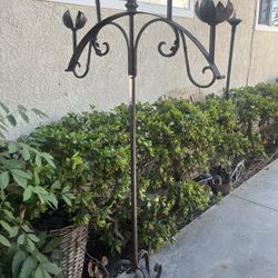 Rustic 6 Foot Iron Candle Holder 
