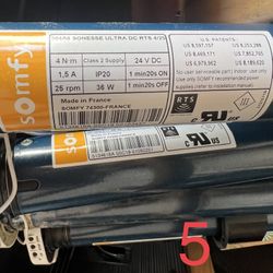 Somfy Roller Shade Motor 504A8 Sonesse Ultra