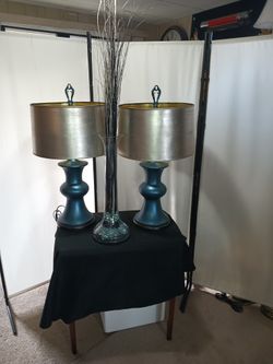 Pair Of Cool Lamps! + Decorative Vase!