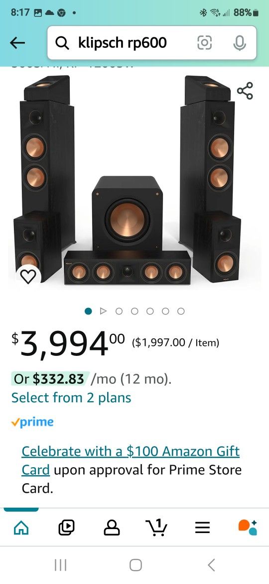 KLIPSCH RP 600F 7.1 Surround Plus DENON