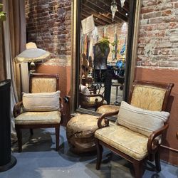 Vintage Hand Carved Arm Chairs