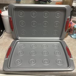 Cake Boss Deluxe Nonstick Bakeware 10in x 15in Cookie Pan w/Drop Zones NEW
