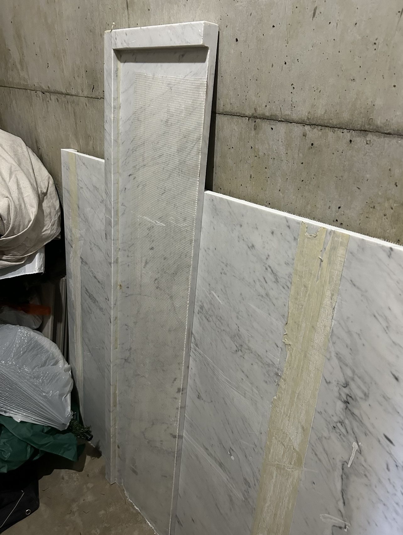 MARBLE REMNANTS Italian Carrera Stone Piece Slab Extras for Sale in