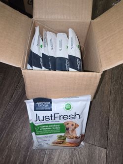 Fresh wet dog food, preservative-free pet meals and toppers, resealable package, human-grade, home-cooked chicken, 12 oz – 7-Pack