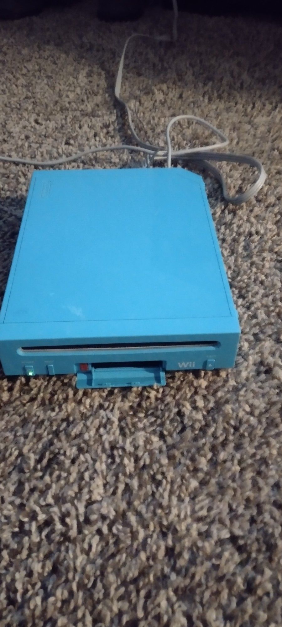 Blue Nintendo Wii 3 Blue Controllers Comes With 4 Games