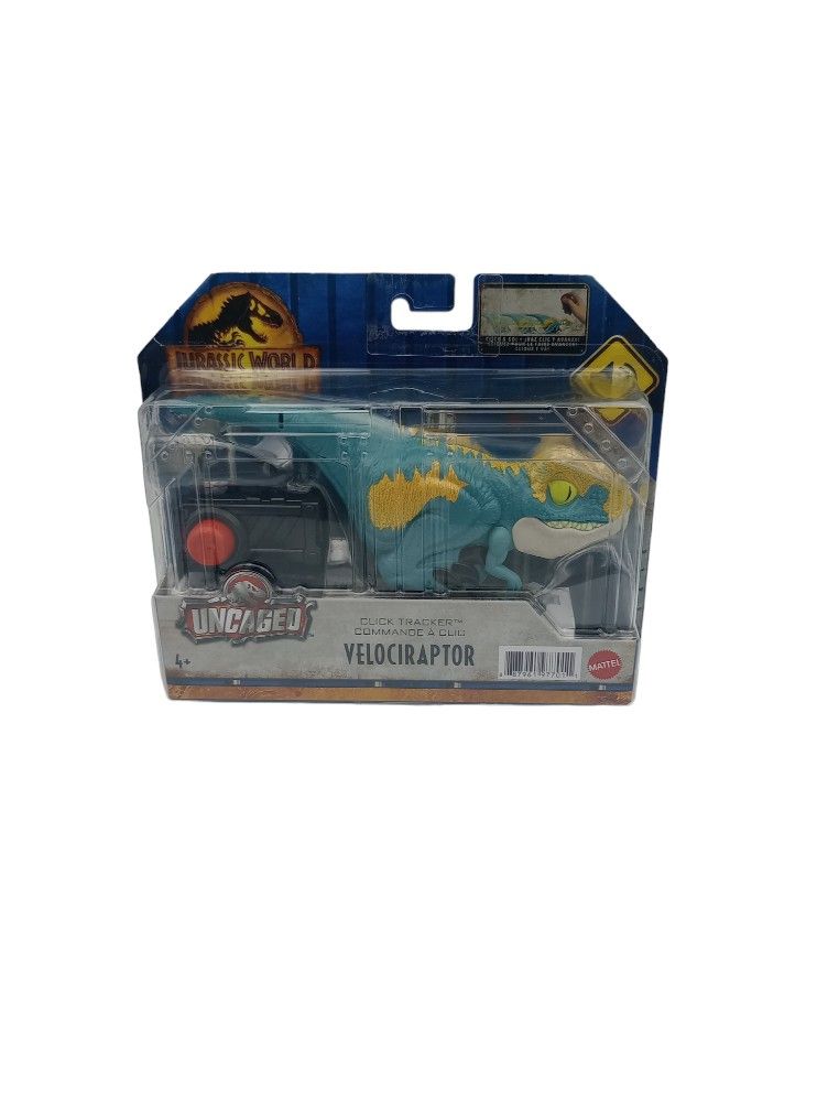 Jurassic World Dominion Uncaged Click Tracker Velociraptor Blue Dinosaur Toy

