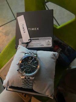 Timex - Marlin Moon Phase Multifunction 40mm Stainless Steel Bracelet Watch