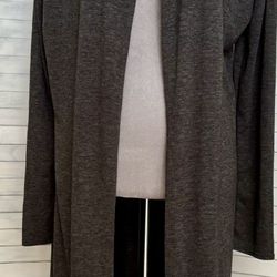 Gray Cardigan Sweater, XL