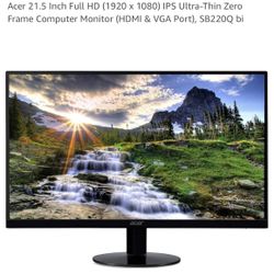 Acer 21.5in FHD Monitor 