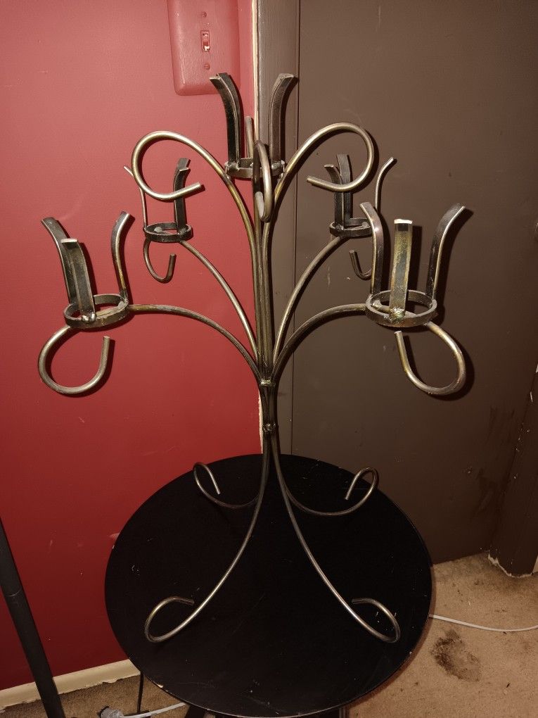 25" Inch 5 Tier Metal candelabra For Glass Pillars And Candles 