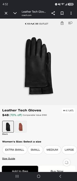 Coach Leather tech gloves
