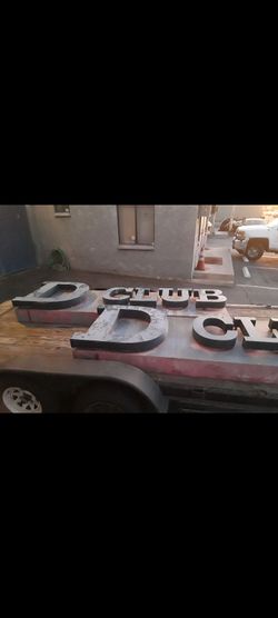 1980s D- CLUB Famous Azusa Nightclub Ho 10x4 Metal Neon Sign