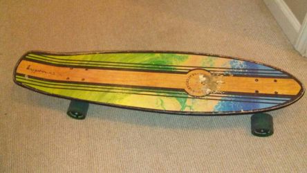 Long skate board.