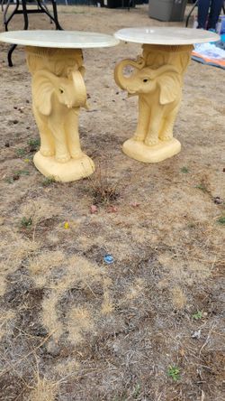 2 Elephant Side Tables
