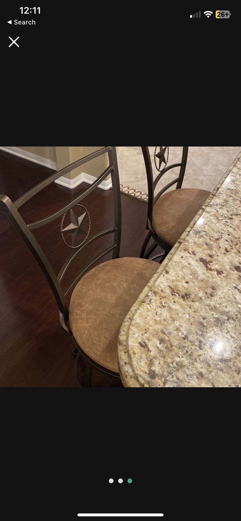 Qty (2) Texas Star Bar Stools