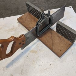 Mitre box and back saw