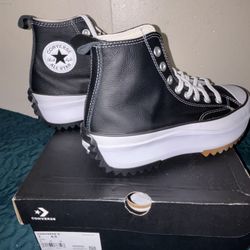 Converse Run Star Hike High Black White gum 