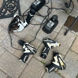 used makita power tools 3 drills 1 saw  all work have three batteries and two chargers selling lot for price ahowm