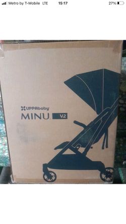UPPAbaby MINU V2 Travel Stroller, Canopy, Bumper Bar GREYSON Charcoal MIN-US-GRY