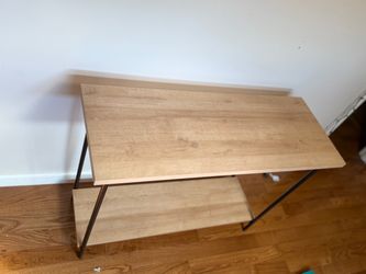 Modern Wood Desk with Metal Legs